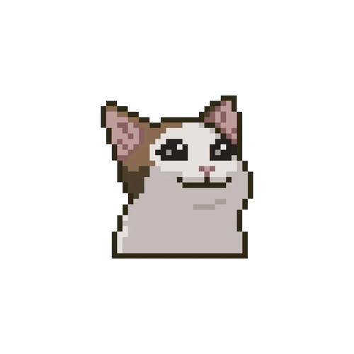 A cute pixel art cat
